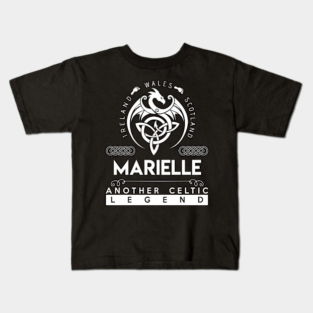 Marielle Name T Shirt - Another Celtic Legend Marielle Dragon Gift Item Kids T-Shirt by harpermargy8920